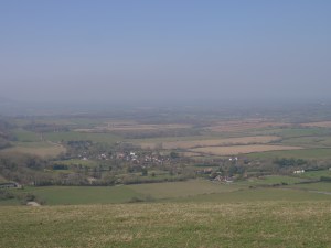 Overlook point of the village from Devil's Dyke