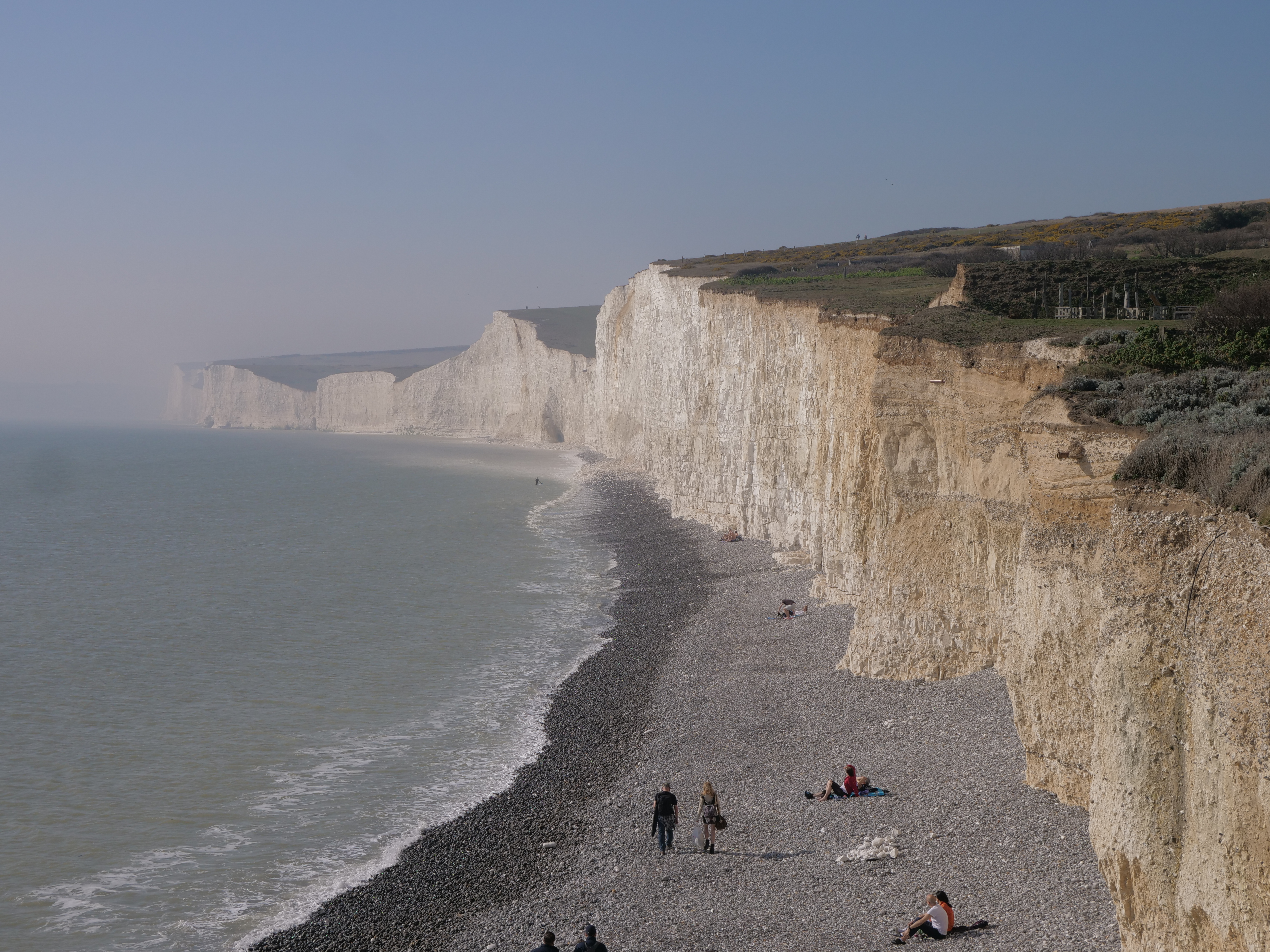 The White Cliffs in England as part of a day trip for a solo female traveler from London