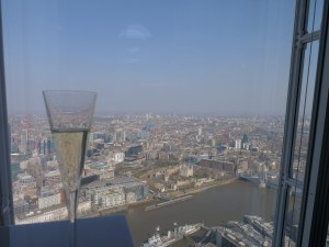 The Shard Experience, with champagne and a view of London, done by a solo female traveler to London